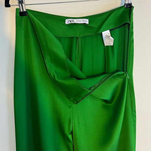 Zara Satin Palazzo Pants - Picture 7 of 9